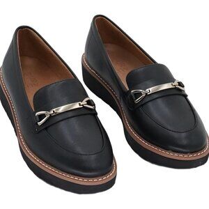 Naturalizer Elin Lug Sole Loafers Black - Women's US 6M